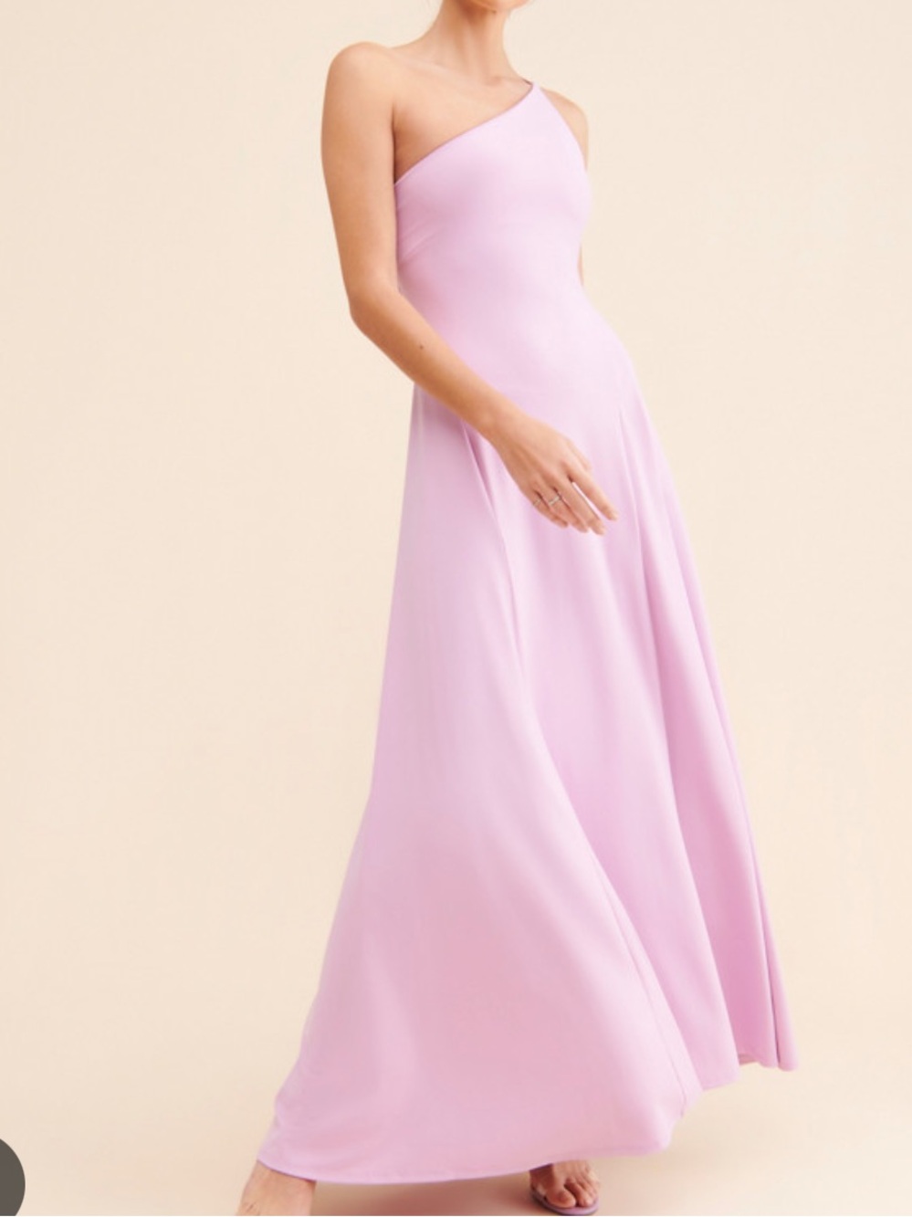 Susanna Monaco Lilac One Shoulder String Maxi Dress SZ S